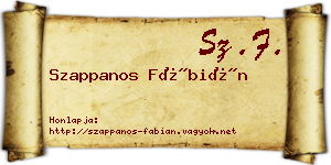 Szappanos Fábián névjegykártya